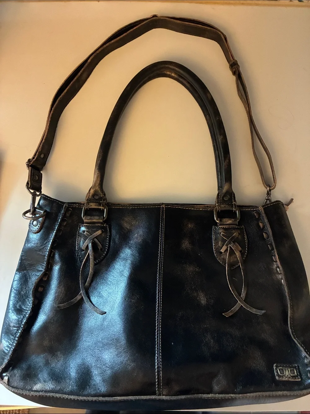 BED|STU Rockababy Black Leather Bag